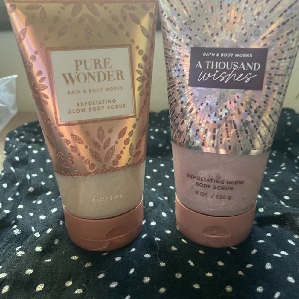 Bath & Body Works Exfoliating Glow Body Scrub Set - Pink and Gold